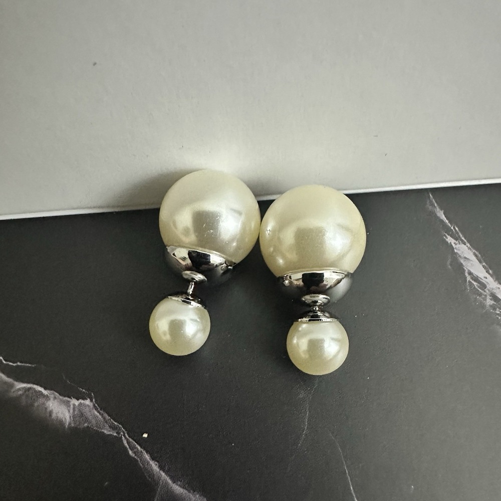 Double-sided Pear | Front-Back Pearl Earrings | Beautiful and Classic in Style